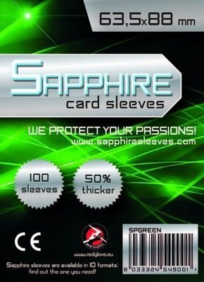 Sapphire Card Sleeves - Green (63,5x88)