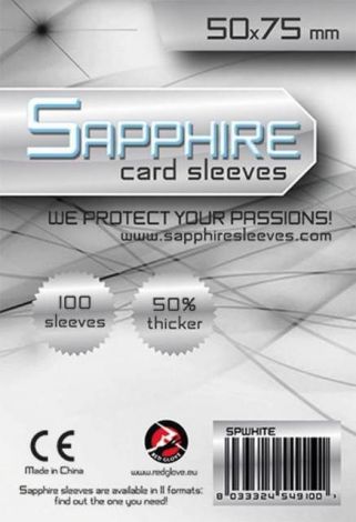 Sapphire Card Sleeves - White (50x75)