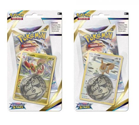 Pokémon Swod & Shield Brilliant Stars Checklane Blister Display 1 Busta + 1 Promo ENG